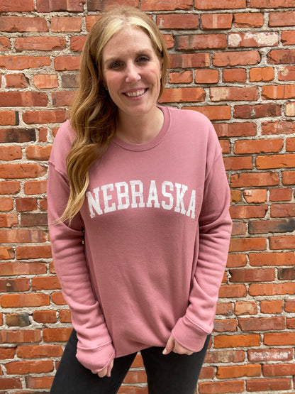 Nebraska Sweatshirt-Mauve