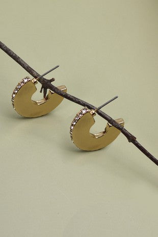 Rhinestone Hoop Earrings