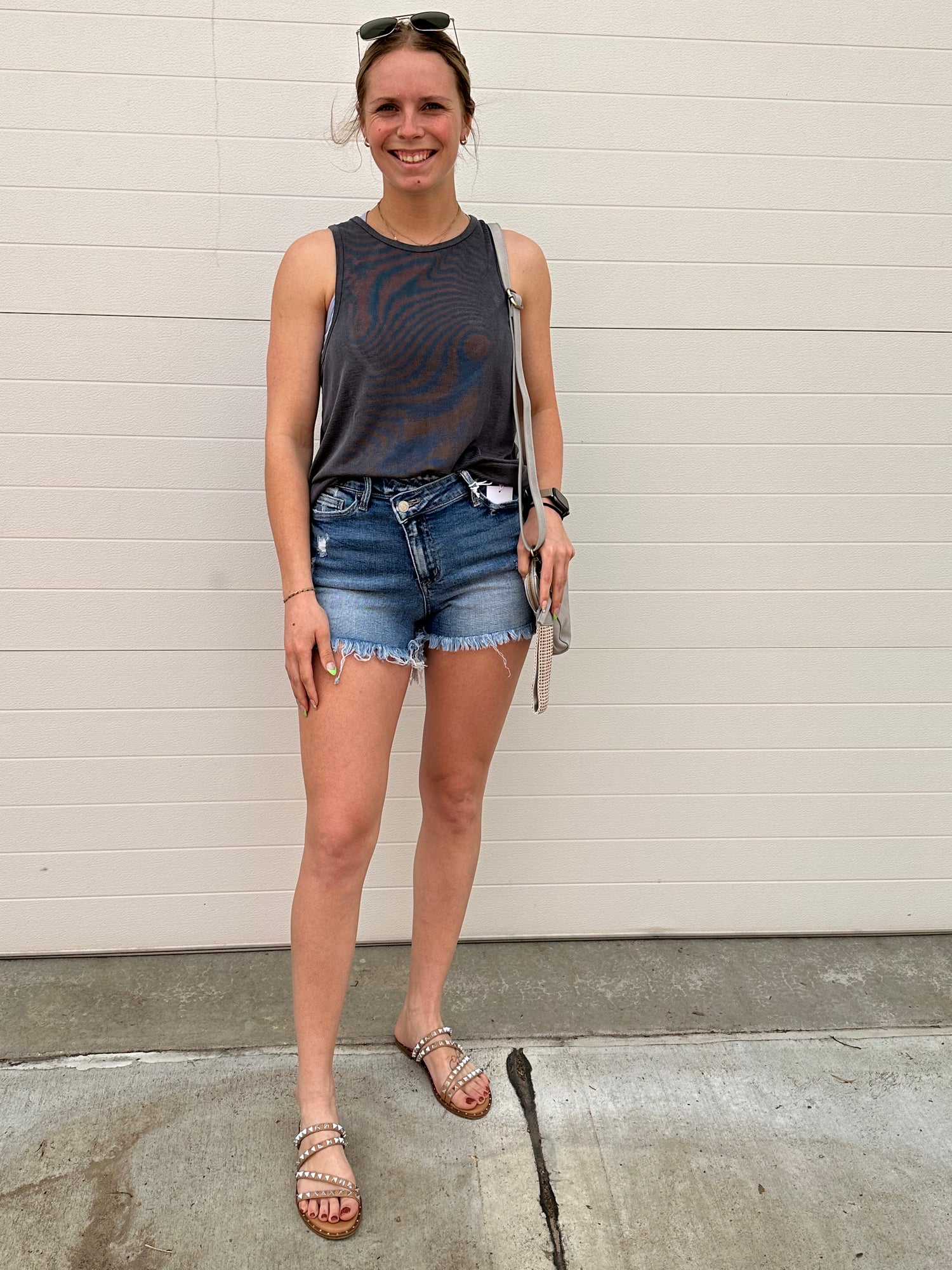 These Rebecca Denim Shorts are perfect for taking your casual look to the next level! Lightly distressed and featuring a criss cross waistband, this piece of denim brings just the right amount of sass to any outfit. Go on, show &