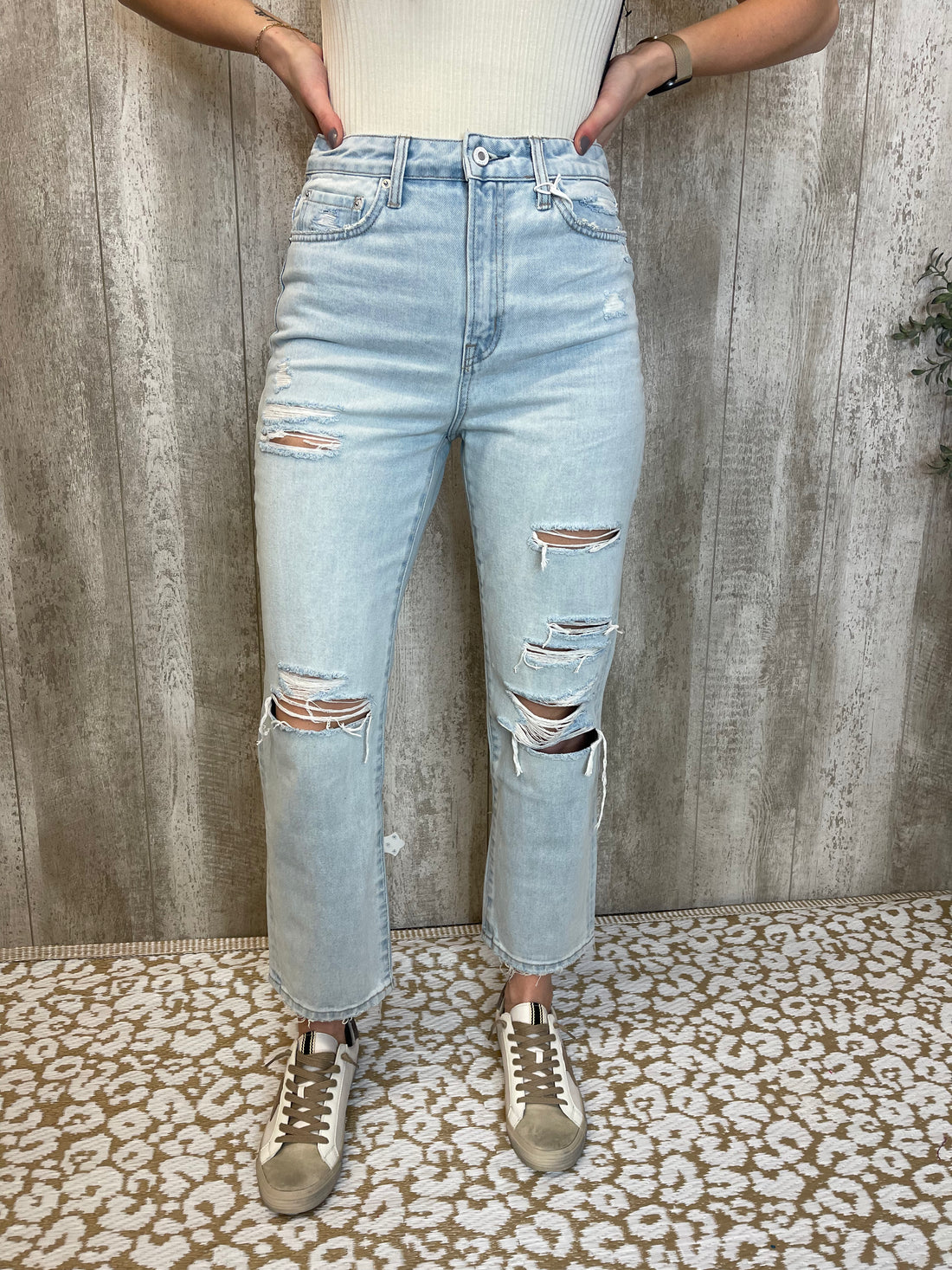 Sterling Distressed Straight Denim