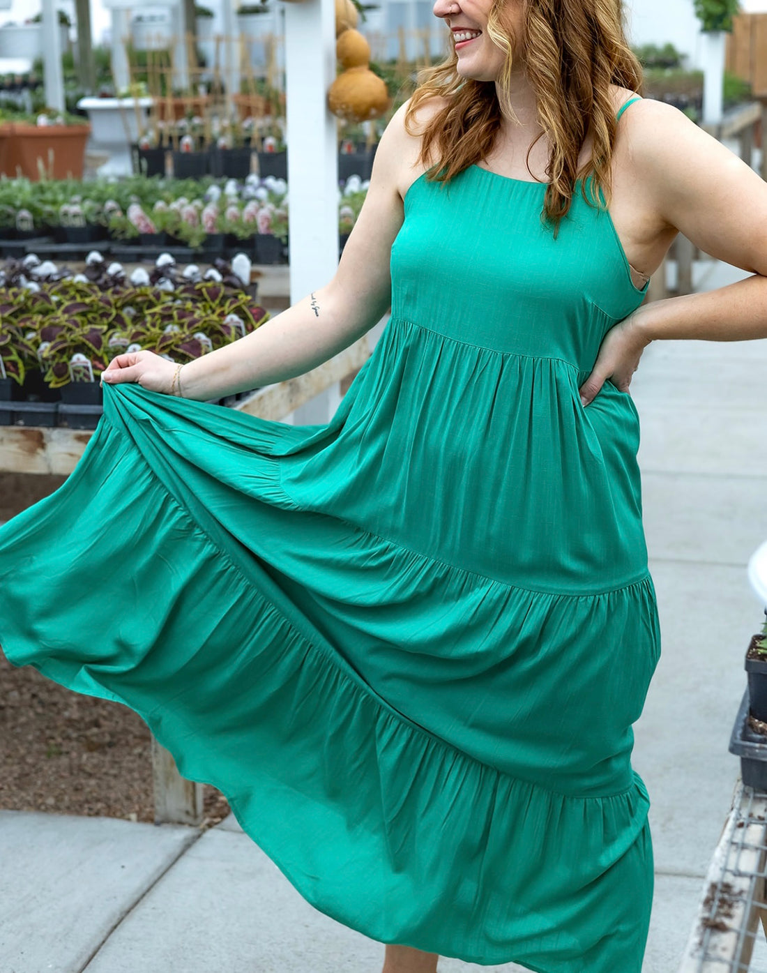 Aubrey Dress, Emerald