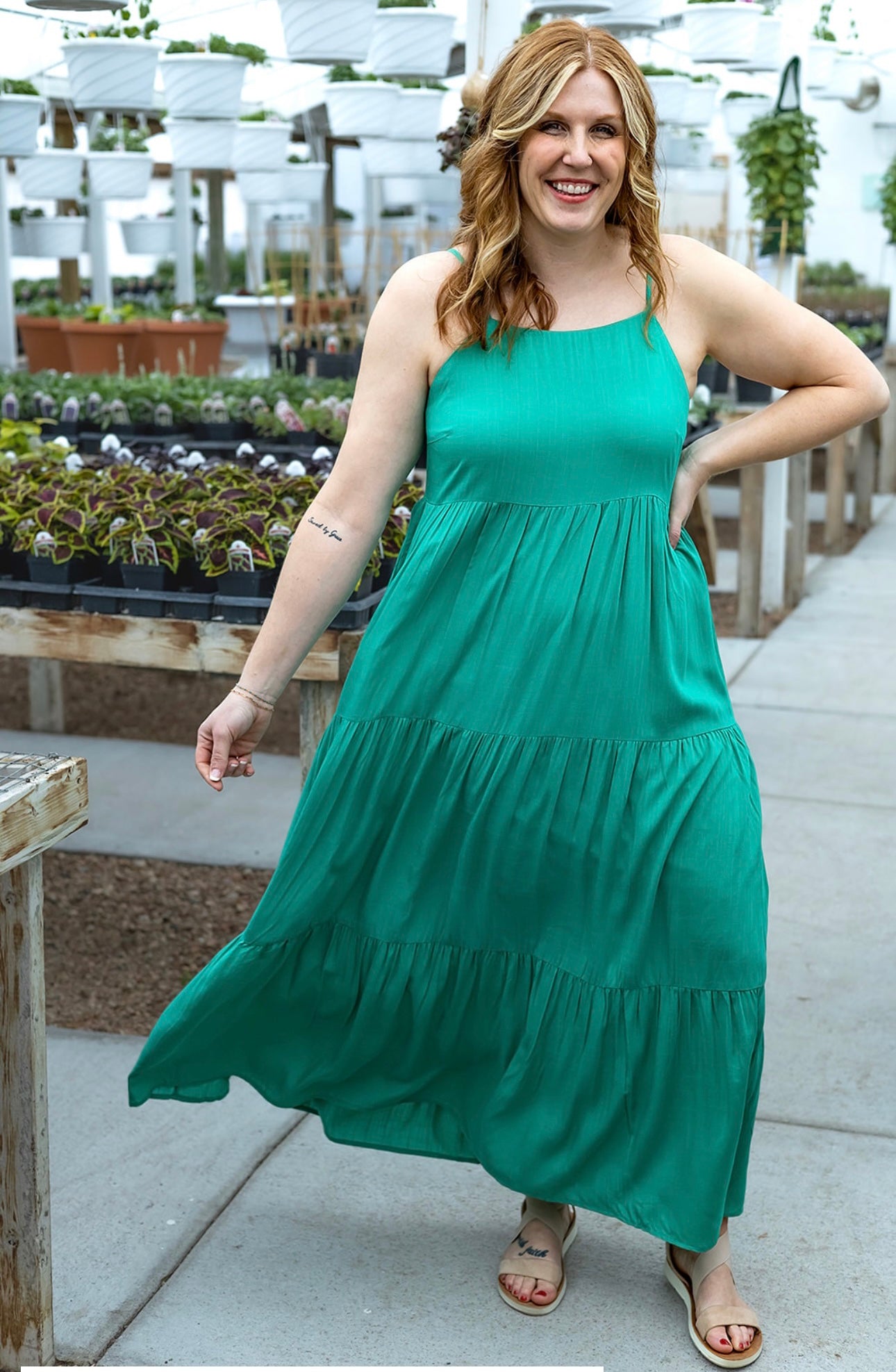 Aubrey Dress, Emerald